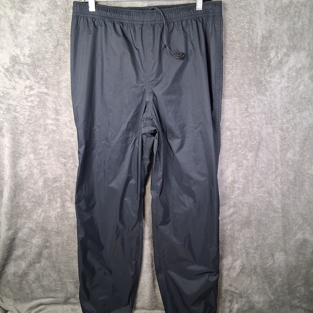 LL Bean Trail Model Rain Pants Men's Medium Black Hiking Adjustable Ankle